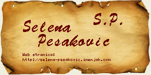 Selena Pešaković vizit kartica